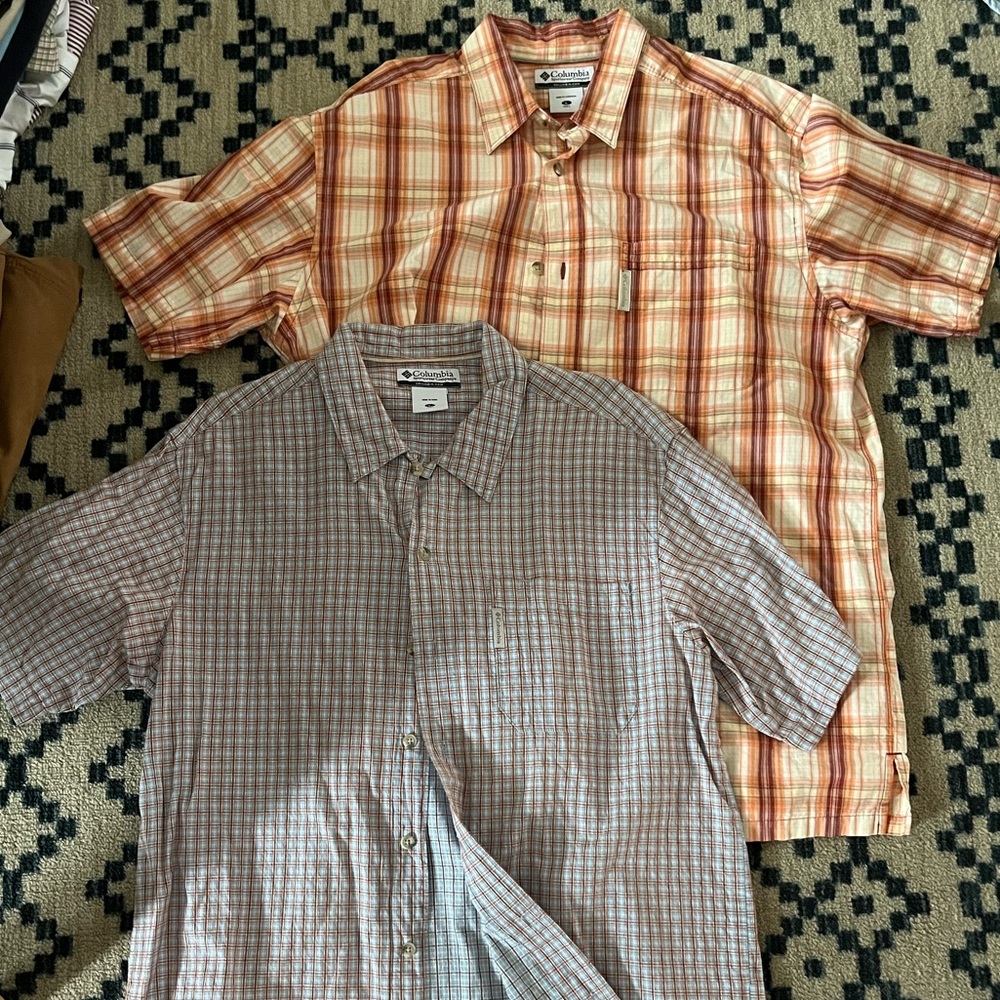 Columbia men’s short sleeved button down, Large